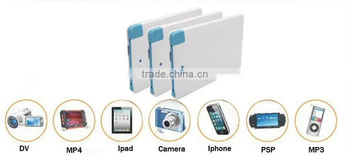 Most popular Fashion Portable 2500mAh credit card power bank for Andorid/IOS