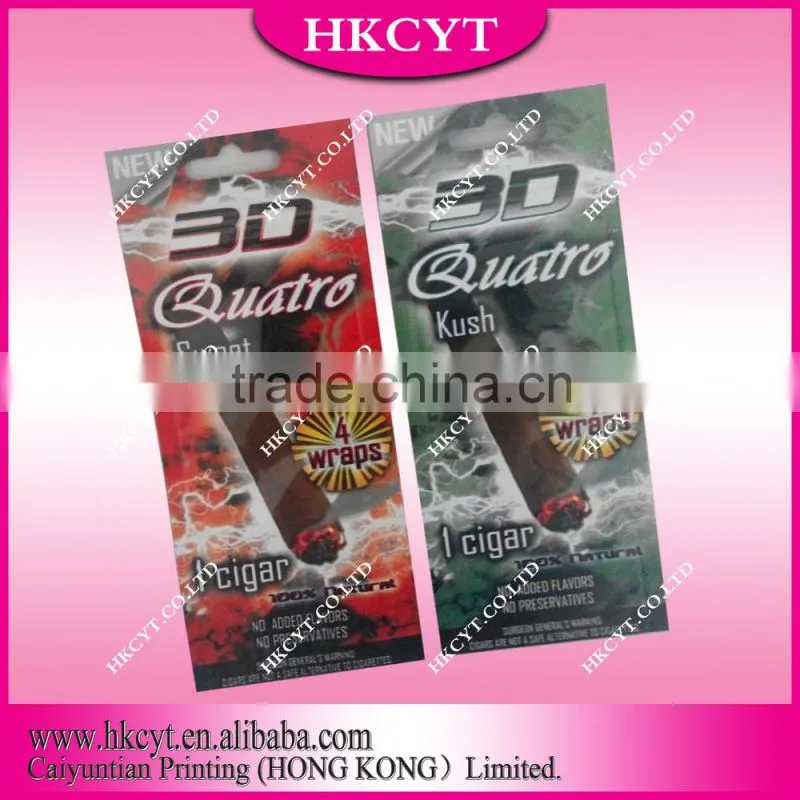 custom design and print tobacco cigar packaging bags