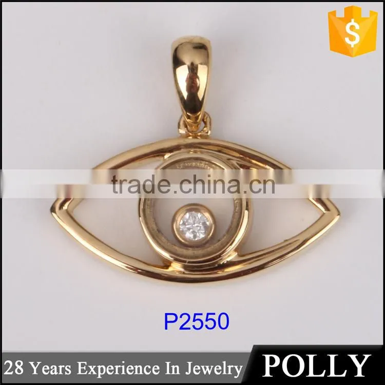 Charming designs new style bezel setting eye pendant necklace for men and women
