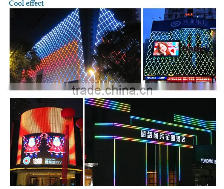 wholesale price outdoor waterproof full color smd led tube light wall decoration
