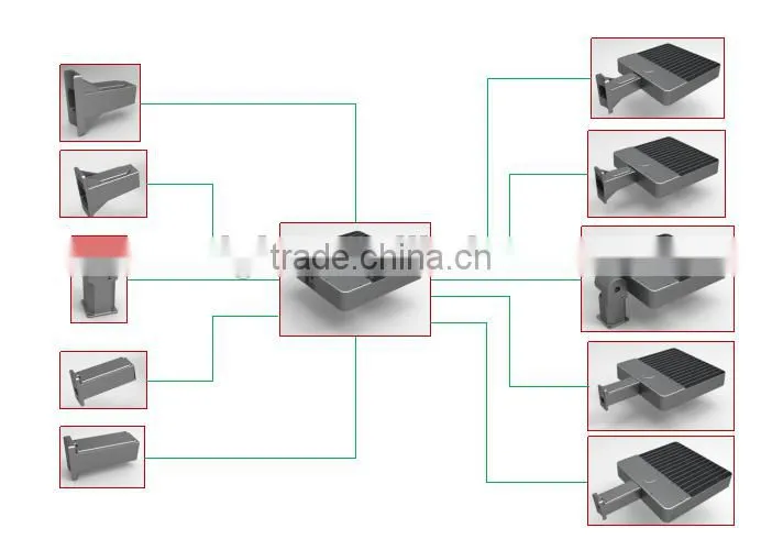 high power 20w 300w led parking lot lighting DLC CE ETL