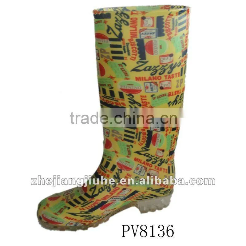 pvc rain boots for woman
