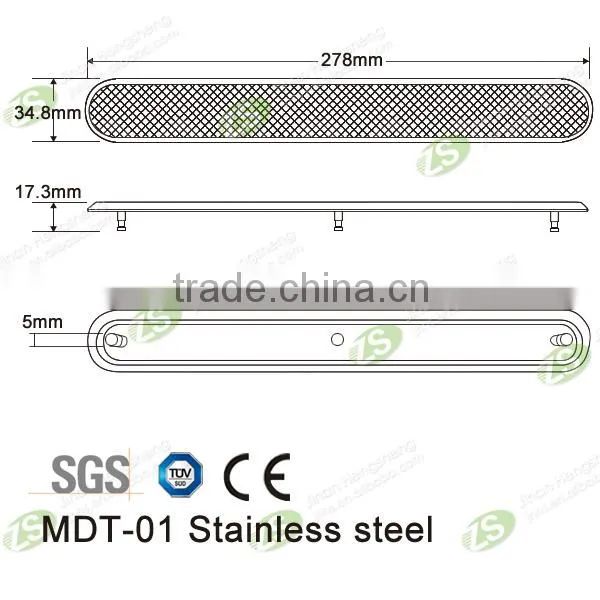 Stainless steel tactile indicator in other roadway products