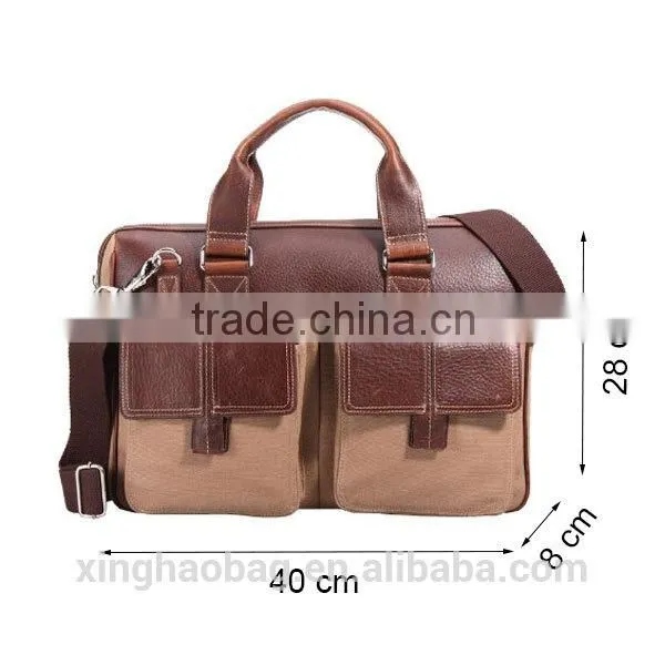 2014 fashional laptop bag Briefcase Wholesale with bag factory promotional laptop leather bag for men