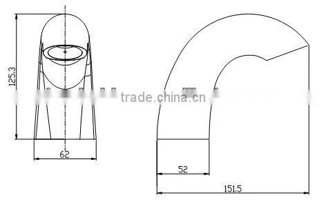Automatic Basin Faucet with Sensor on Aerator