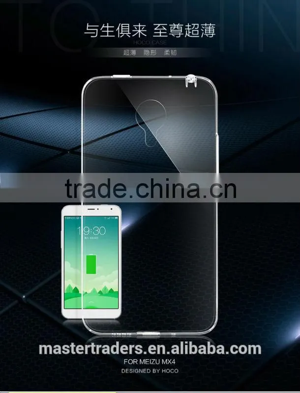 Original HOCO Light Series 0.6mm Ultra Thin Soft TPU Clear Protective Back Cover Case For Meizu MX4 MT-2942