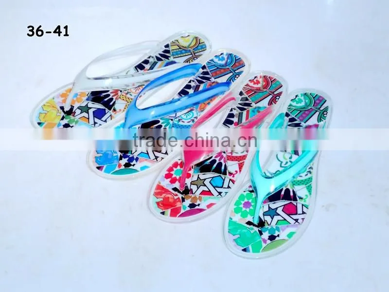 2015 flip flops hot sale PVC Ladies Slippe