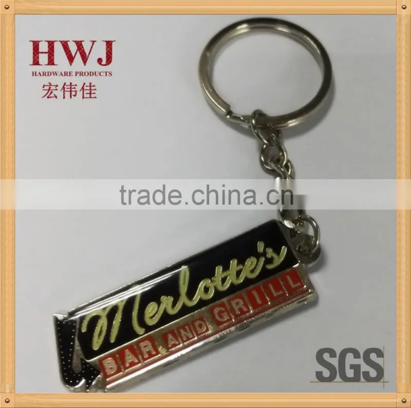 custom metal keychain with soft enamel paint and epoxy covered