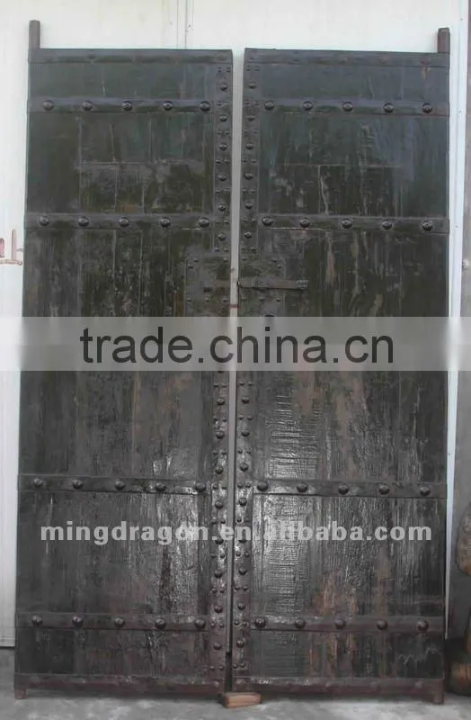 Chinese antique furniture pine wood Shanxi big black door