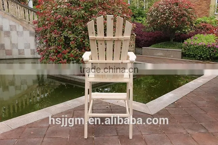 wooden outdoor high bar chair