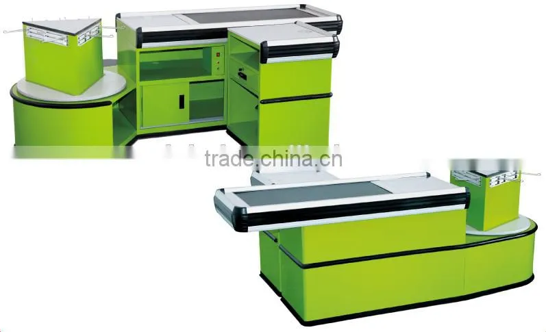 2015 Supermarket Checkout Counter with conveyor belt