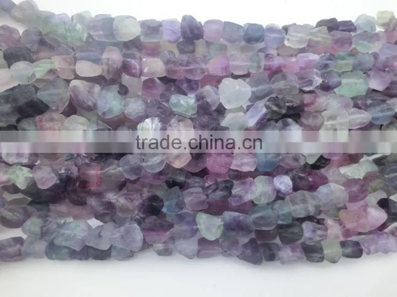 10-13*15*18mm Rianbow fluorite , Semi Precious Stone,Rough tumble-nugget strand stone