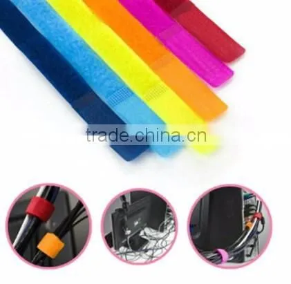 100% nylon colorful adjustable hook and loop strap with logo