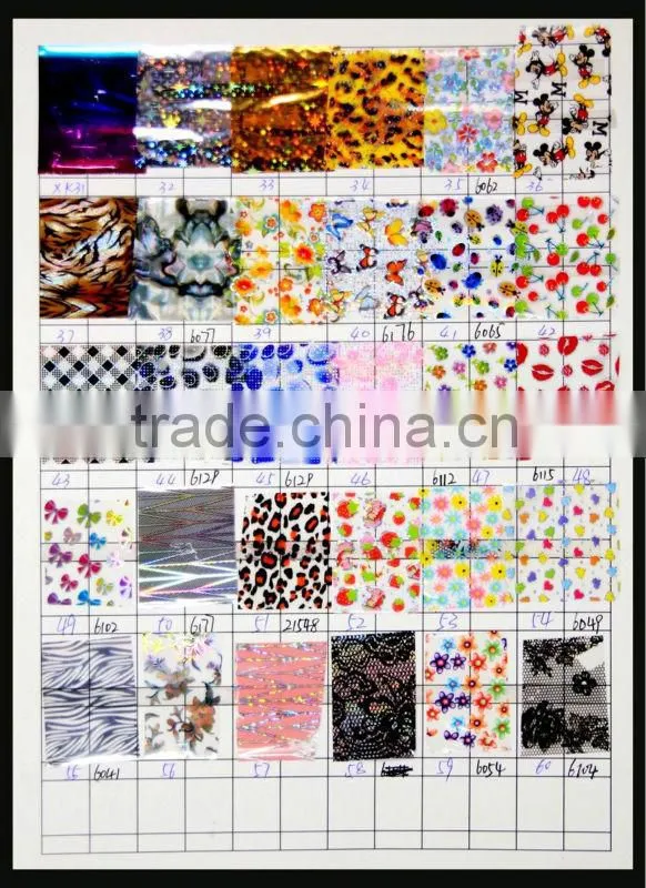 total 82color 2013 new arrival fashionable nail art Transfer foil sticker