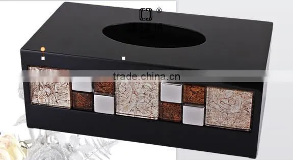 china suppliers sale ISO9001&CE&FCC Fancy Eco-friendly Decorative unfinished wooden tissue box with high quality JHF14-2232B