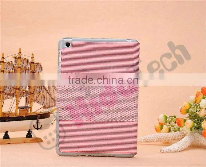 Wholesale Fashion Buckle Case for iPad Mini,Fashion 3 Fold Buckle Book Style Leather Case for iPad Mini