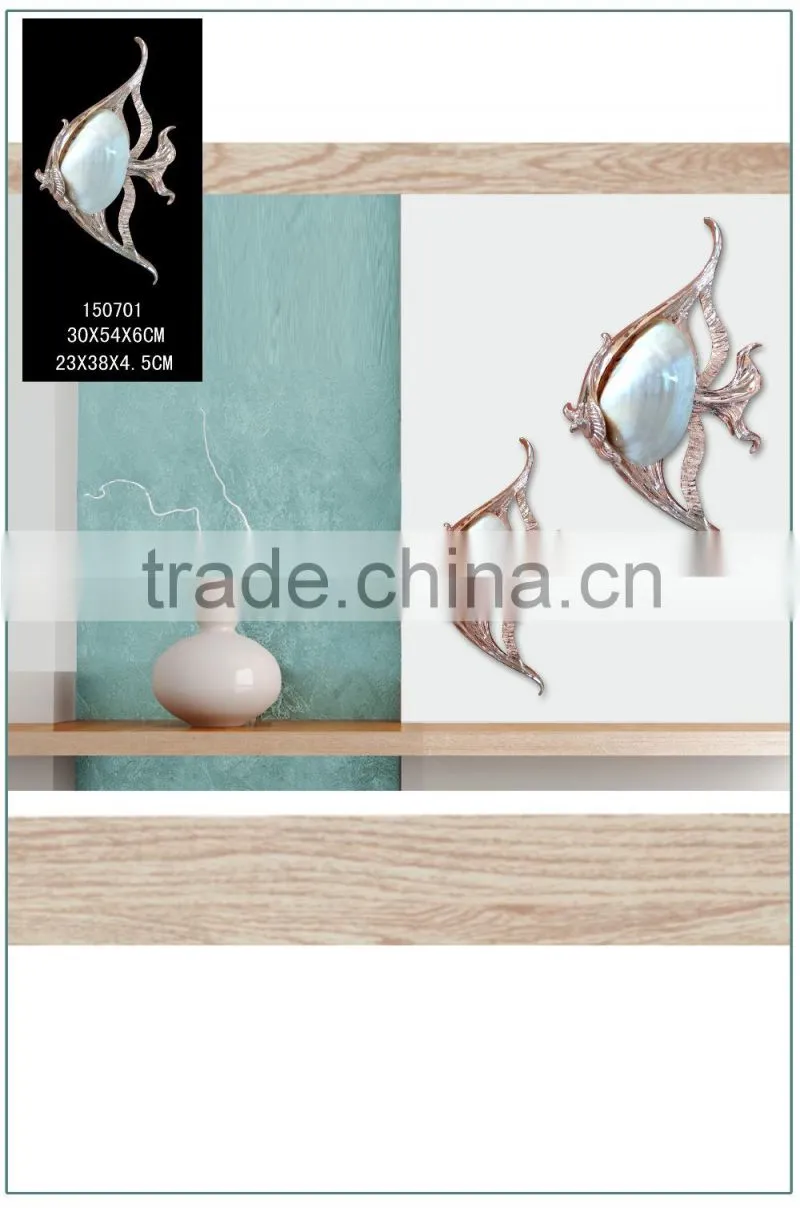 Resin shell fish wall sticker home decor