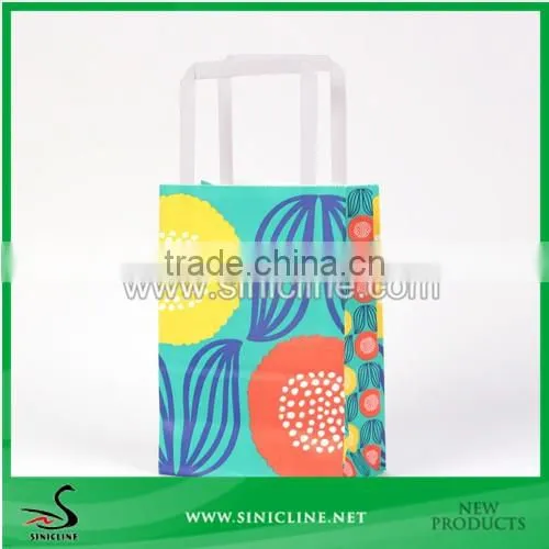 Sinicline Factory Design Handmade Craft Paper Bag With Paper Handle For Garment