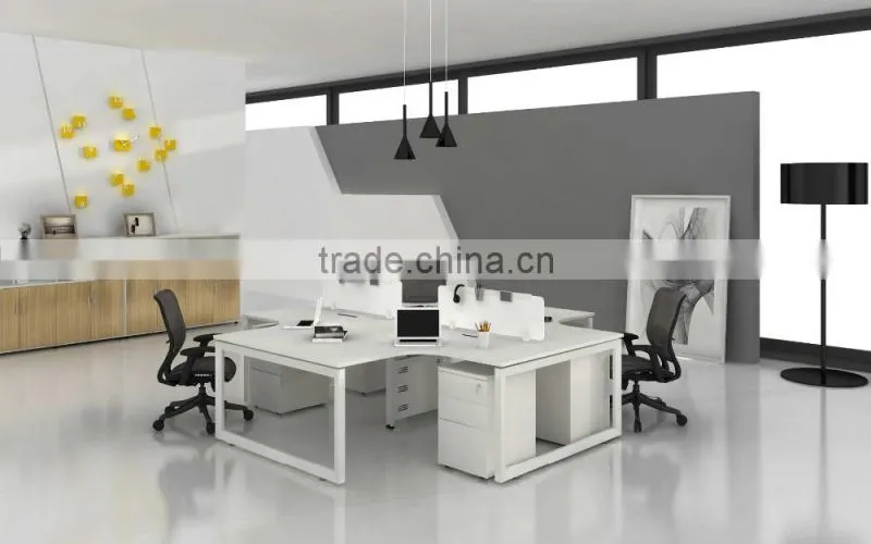 hot sale Modern design office workstation furniture office cubicle for 4 person