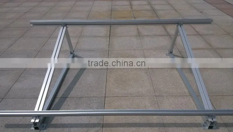 Flat Roof Adjustable Portrait Ballasted Solar PV Mounting System