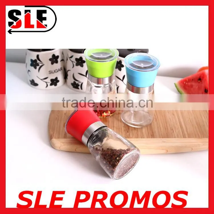 Hot Selling Custom Glass Pepper Mills,Manual High Quality Wholesale Pepper Grinder,Mini Clear Factory Salt Spice jar With Design