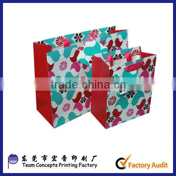 offset 4 color printing gift paperbox custom paper bag