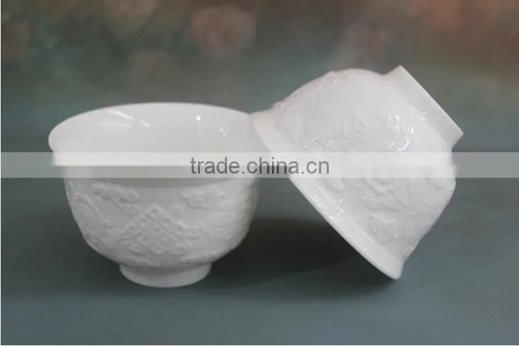 The Characteristics Of Porcelain Anaglyph Ceramic Bowl HY02