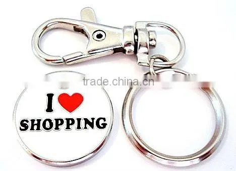 trolley coin keychain