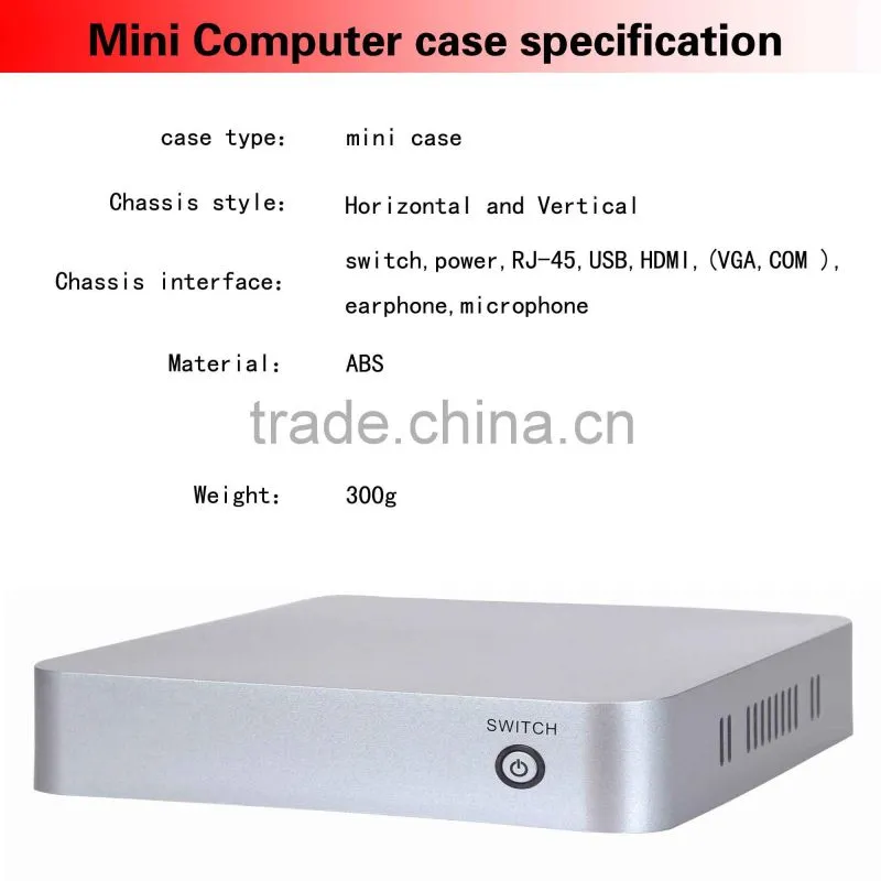 XCY L-19 htpc case itx PC casing case desktop atx support RJ-45 port/microphone/earphone