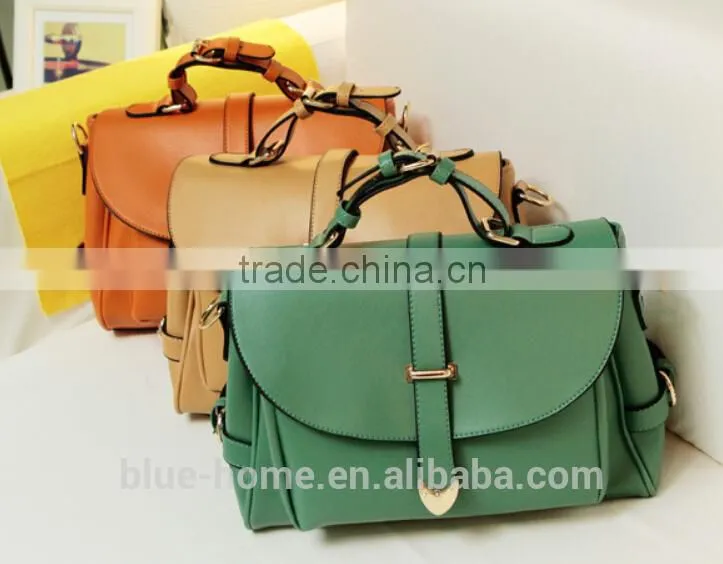 China alibaba hot selling brand women's tote business bag Preppy style solid shoulder handbag