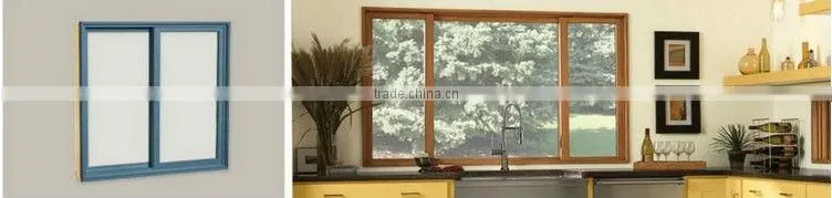 2 fans aluminum/pvc sliding window/casement window
