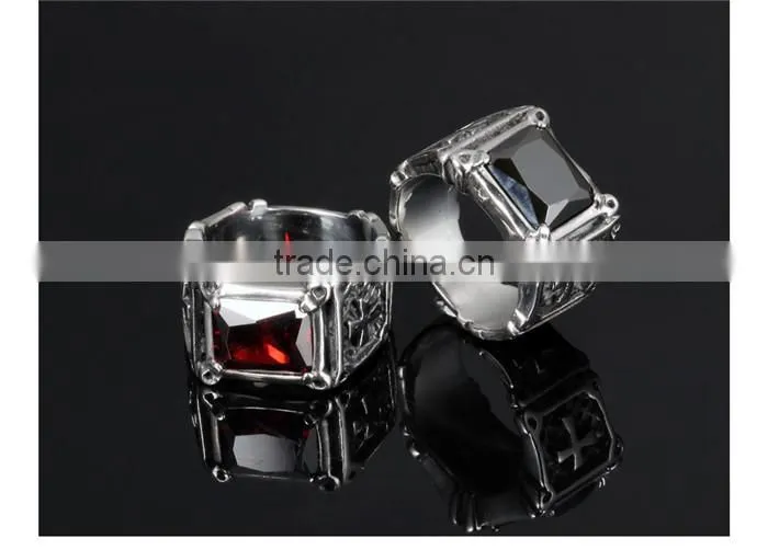 zircon jewelry for men popular 2016 stainless steel middle finger ring