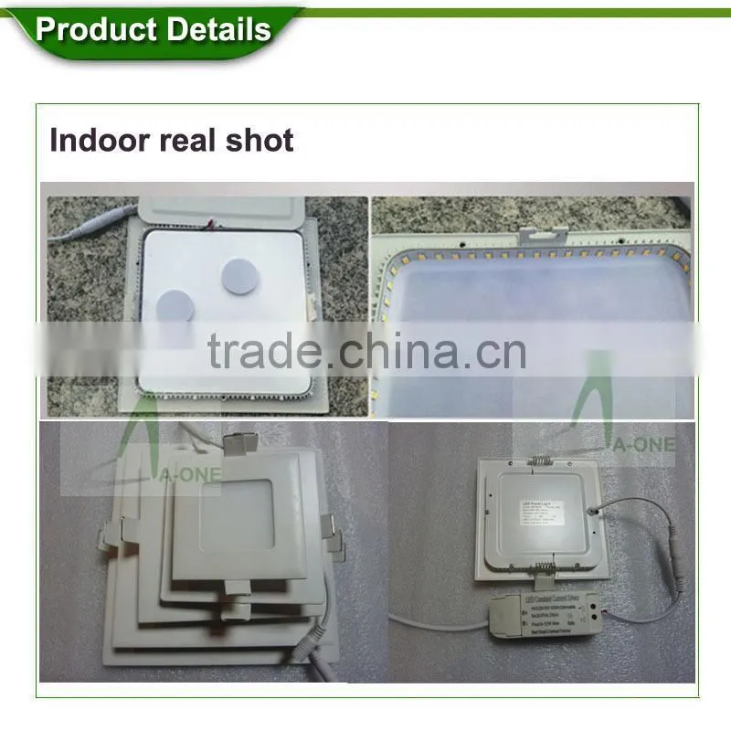 High lumen flat recessed ceiling Lamp Square LED Panel Light 6w with CE RoHS SAA approved