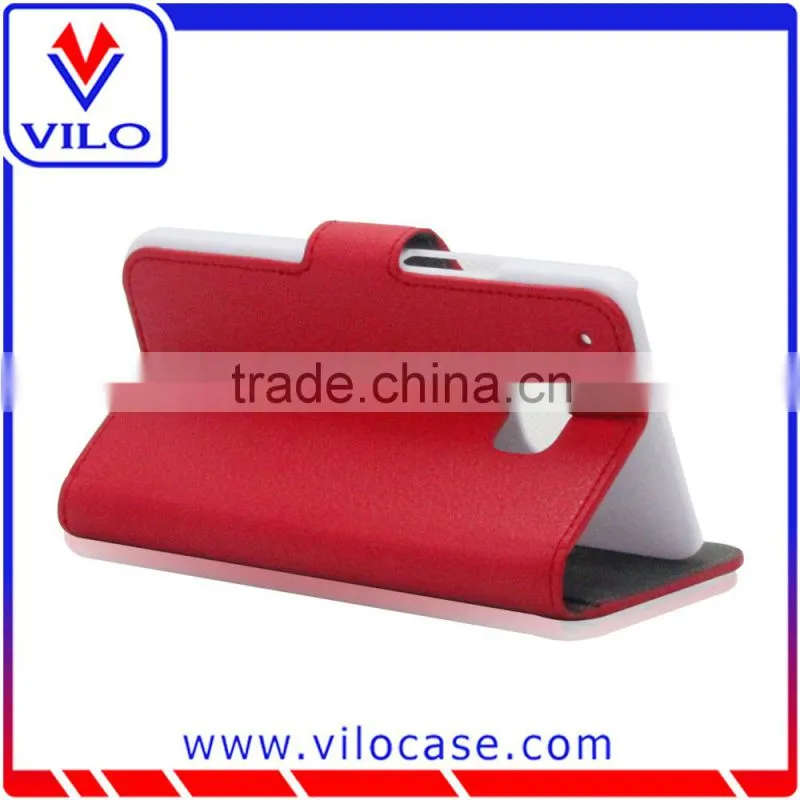 card holder Luxury Leather Wallet Case For HTC M9