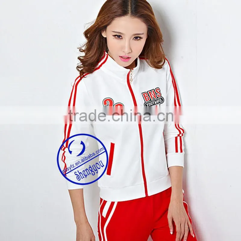 custom high quality women's printed zipper-up sweatshirt