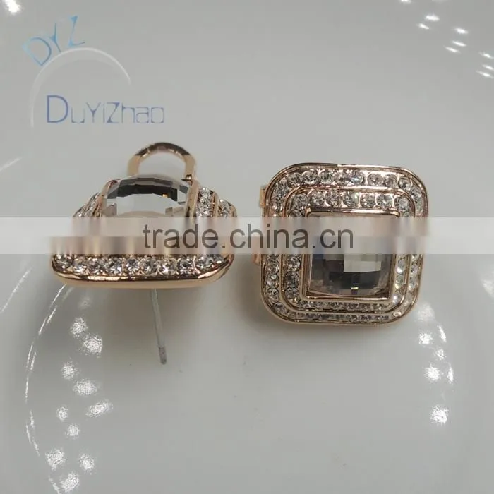 gold plated wholesale alloy necklace jewelry with crystal stone