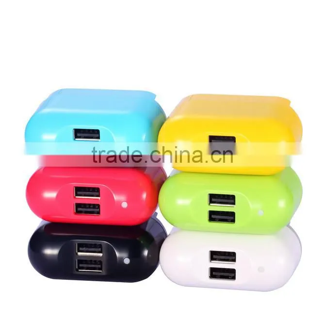 2 usb charger for mobile phone with RoHs CE FCC