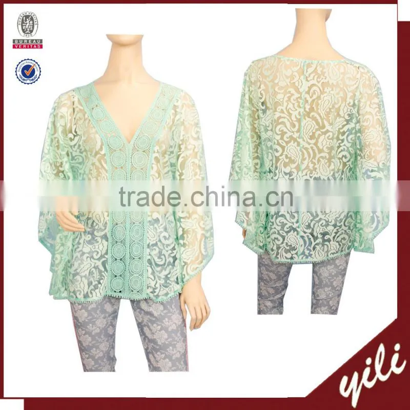 2015 dongguan latest floral long sleeve abstract church suits designs for women