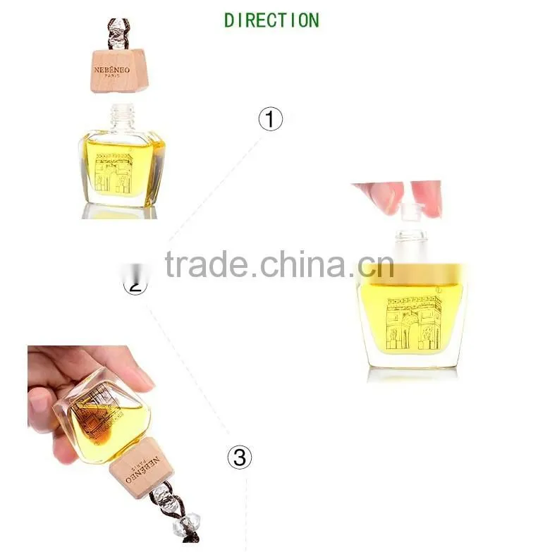 2016 New product french hanging car air fresheners, car perfume of natural vegetable oil