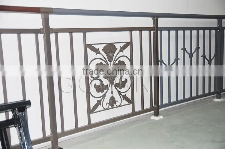 Luxury aluminum/meter/galvanized steel balcony railing