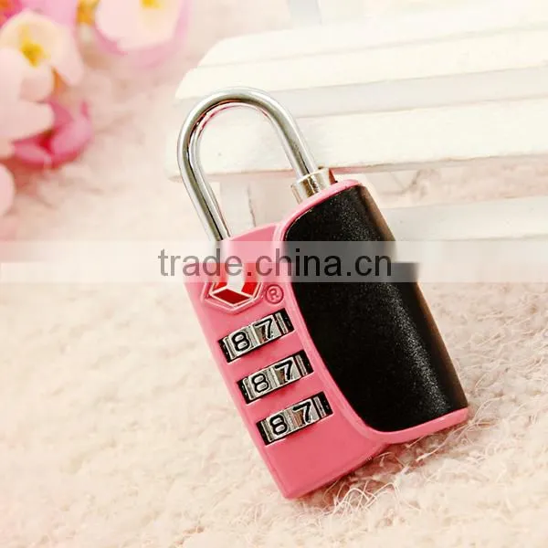 New design tsa lock/ 3 digital combination padlock/ luggage lock TSA-12068
