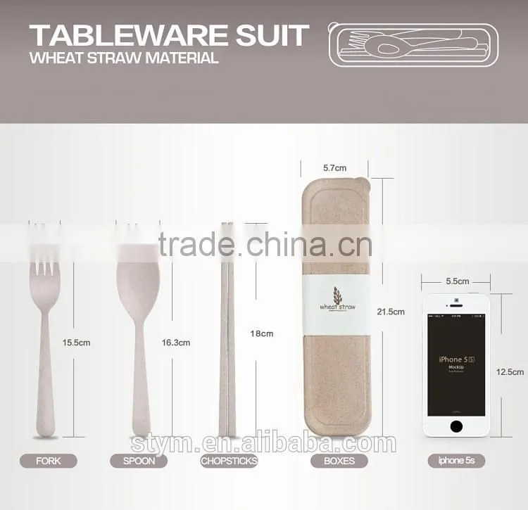 Natural Wheat straw China wholesale tableware set