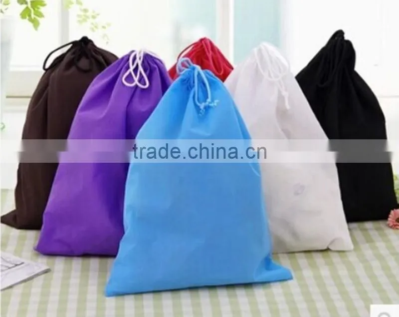 Promotional recycle non woven drawstring bag with high quality
