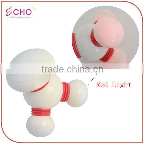 Portable Triangle Atom-shaped Body Massager with LED Light