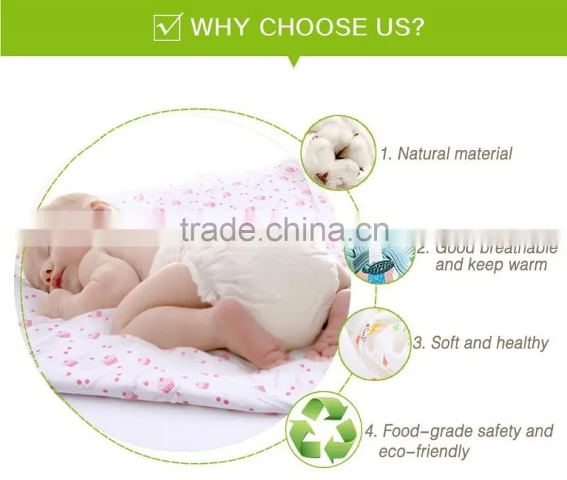 BCD-01 eco-friendly anti-allergic super soft bamboo baby changing mats