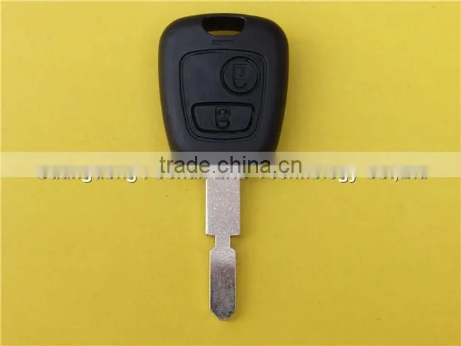 Key car no logo remote 2 button key cover shell blank peugeot 406 key fob