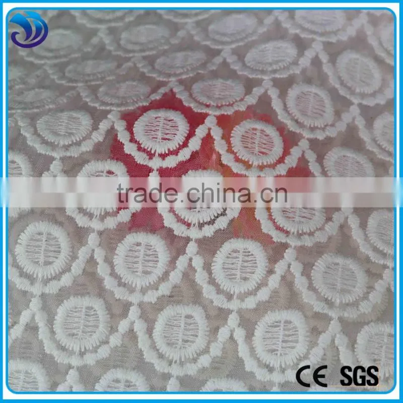 High quality polyester organza lace embroidery fabric for young girl dresses