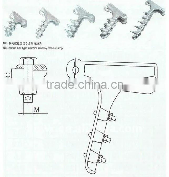 overhead power line fitting,high quality tension clamp ( bolt type)