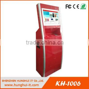 Free Standing 17" /19" /22" Touch Screen queue management kiosk machine