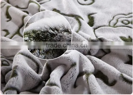 Printed in back with cut flowers coral fleece blanket
